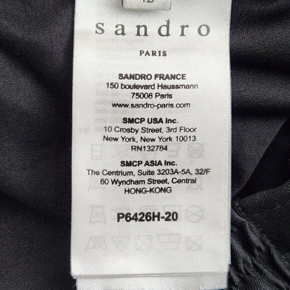 Sandro Paris Patricia Stripe Track Pull on Pants Women's Size 42 (Size 10 US) - Picture 7 of 10